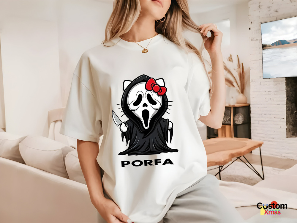 Hello Kitty Ghost Face Porfa Halloween 2024 Shirt