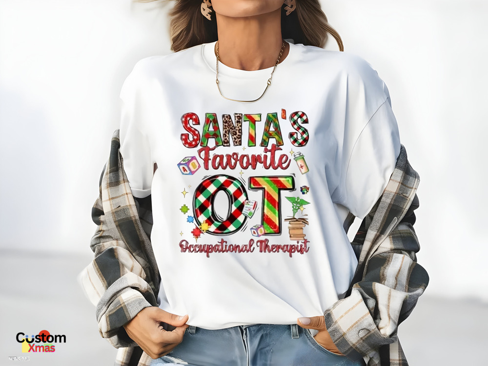 Santa's Favorite OT Occupational Therapist Shirt