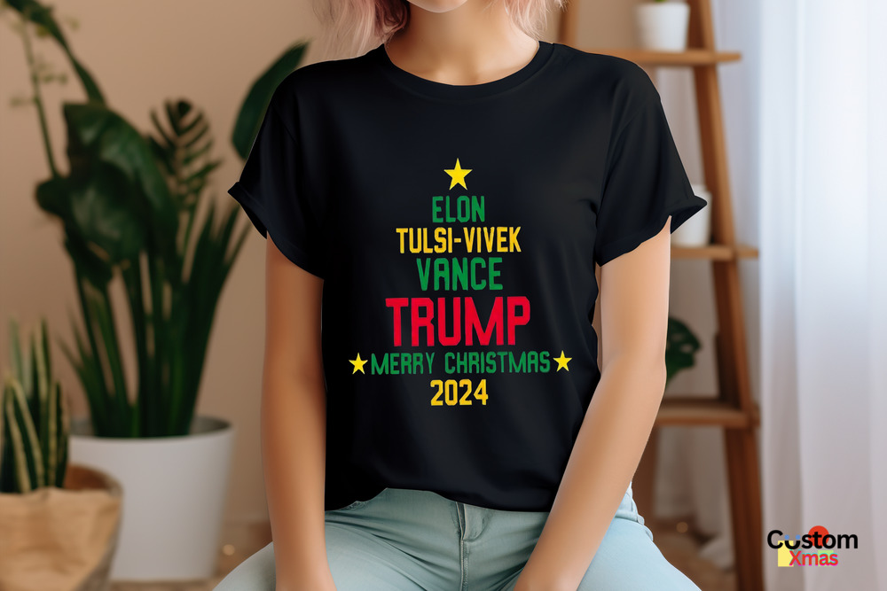 Elon Tulsi-Vivek Vance Trump Merry Christmas 2024 Shirt