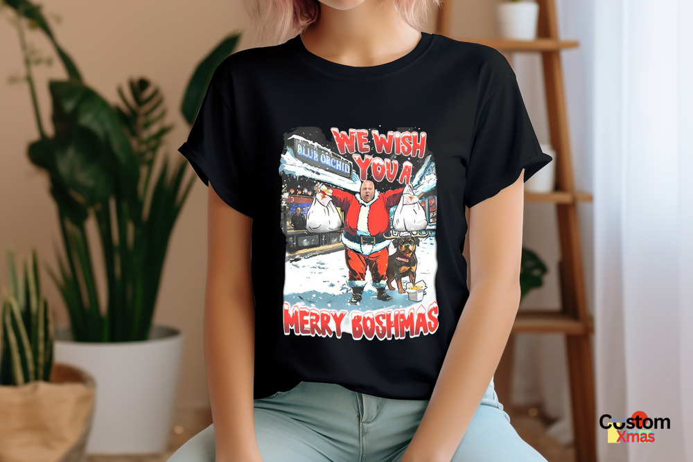 Santa We Wish You A Merry Boshmas Christmas Shirt